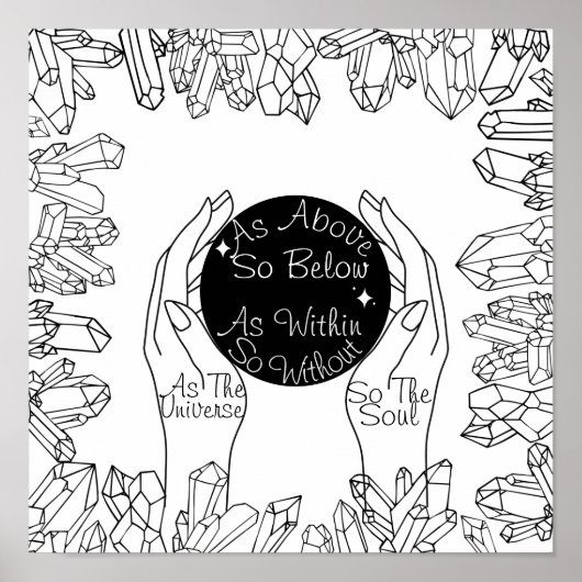 Crystal Ball wie oben so unten Poster (Vorne)