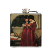 Crystal Ball Woman Wasserhausmalerei Flachmann (Rückseite)