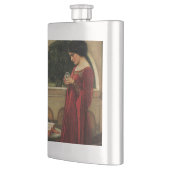 Crystal Ball Woman Wasserhausmalerei Flachmann (Links)