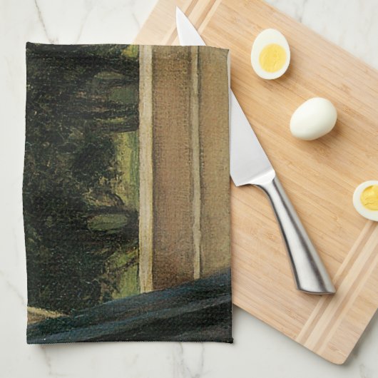 Crystal Ball Woman Wasserhausmalerei Handtuch (Viertel Falte)