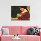 Crystal Ball Woman Wasserhausmalerei Leinwanddruck (Insitu (Wohnzimmer))