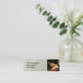 Crystal Ball Woman Wasserhausmalerei Mini Visitenkarte (Stehend Vorderseite)