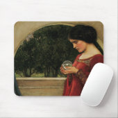 Crystal Ball Woman Wasserhausmalerei Mousepad (Mit Mouse)