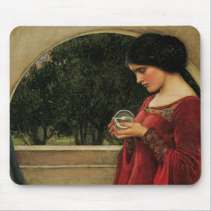 Crystal Ball Woman Wasserhausmalerei Mousepad