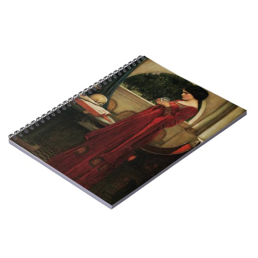 Crystal Ball Woman Wasserhausmalerei Notizblock (Linke Seite)