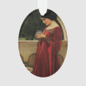 Crystal Ball Woman Wasserhausmalerei Ornament (Vorderseite)