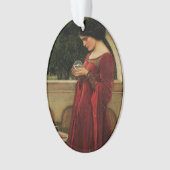 Crystal Ball Woman Wasserhausmalerei Ornament (Vorderseite)