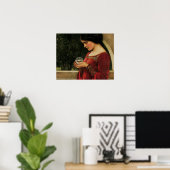 Crystal Ball Woman Wasserhausmalerei Poster (Heimbüro)