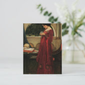 Crystal Ball Woman Wasserhausmalerei Postkarte (Stehend Vorderseite)