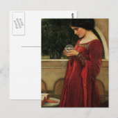 Crystal Ball Woman Wasserhausmalerei Postkarte (Vorne/Hinten)