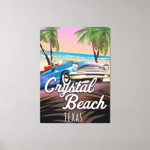 Crystal Beach Texas Reiseplakat Leinwanddruck