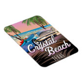 Crystal Beach Texas Reiseplakat Magnet (Rechte Seite)