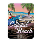 Crystal Beach Texas Reiseplakat Magnet (Vertikal)