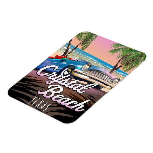 Crystal Beach Texas Reiseplakat Magnet (Linke Seite)