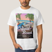 Crystal Beach Texas Reiseplakat T-Shirt (Vorderseite)