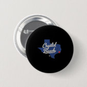 Crystal Beach Texas Tx Karte Button (Vorne & Hinten)