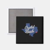 Crystal Beach Texas Tx Karte Magnet (Vorderseite/Rückseite)