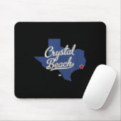 Crystal Beach Texas Tx Karte Mousepad (Mit Mouse)