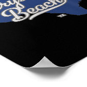 Crystal Beach Texas Tx Karte Poster (Ecke)