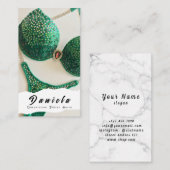 Crystal Bikini Fitness Wettbewerb Anzug Frauen Bus Visitenkarte (Vorne/Hinten)