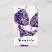 Crystal Bikini Fitness Wettbewerb Anzug Frauen Bus Visitenkarte (Vorderseite)