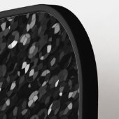 Crystal Black Bling Strass Pickleball Paddle (Linke Seite)