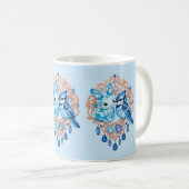 Crystal Blue Bunny and Blue Jay Heart Kaffeetasse (VorderseiteRechts)