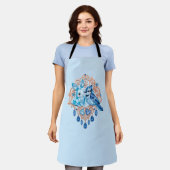 Crystal Blue Bunny and Blue Jay Heart Schürze (Getragen)