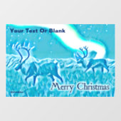 Crystal Blue Caribbean - Frohe Weihnachten Fensteraufkleber (Blatt)