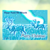 Crystal Blue Caribbean - Frohe Weihnachten Fensteraufkleber (Blatt 3)