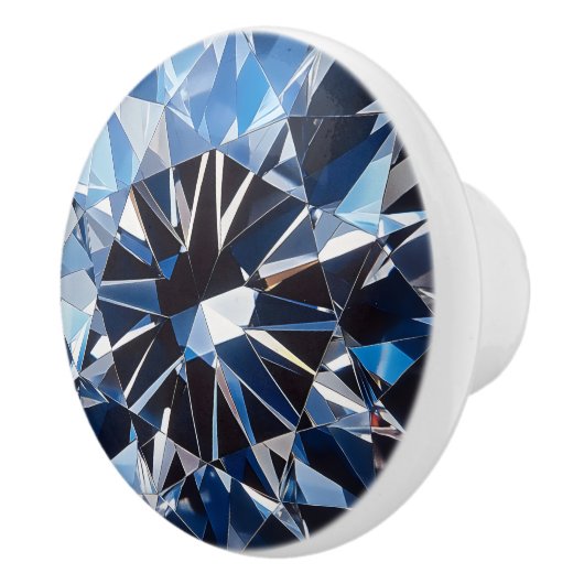 Crystal Blue Diamond Muster Keramikknauf (Rechts)