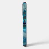 Crystal Blue Geode Slice | Personalisiert Case-Mate iPhone Hülle (Rückseite / Links)