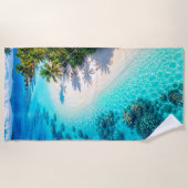 Crystal Blue Lagoon Strandtuch (Vorderseite)