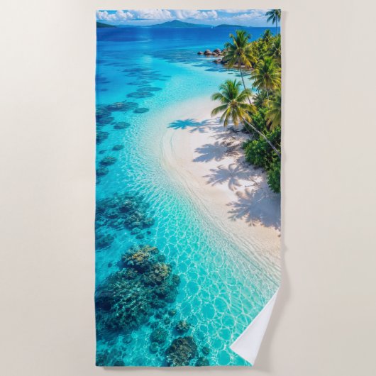 Crystal Blue Lagoon Strandtuch (Vorderseite)