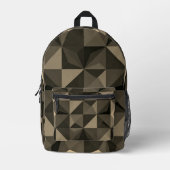 Crystal Blue Low‑Poly Geometric Backpack Bedruckter Rucksack (Vorderseite)