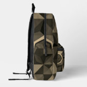 Crystal Blue Low‑Poly Geometric Backpack Bedruckter Rucksack (Links)