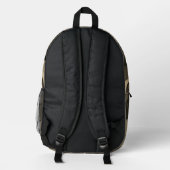 Crystal Blue Low‑Poly Geometrischer Rucksack (Rückseite)
