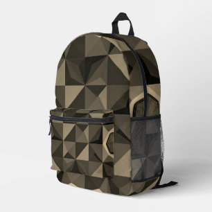 Crystal Blue Low‑Poly Geometrischer Rucksack