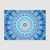 Crystal Blue Shiny Mandala Seidenpapier (Vorderseite)