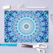 Crystal Blue Shiny Mandala Seidenpapier (Handwerk)