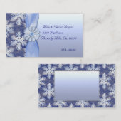 Crystal Blue Snowflake Celebration Visitenkarte (Vorne/Hinten)