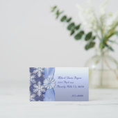 Crystal Blue Snowflake Celebration Visitenkarte (Stehend Vorderseite)