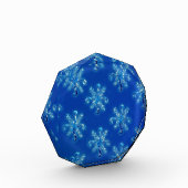 Crystal Blue Snowflakes Fotoblock (Links)