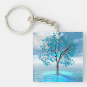 Crystal Blue Tree Acrylic Schlüsselanhänger (Vorderseite)