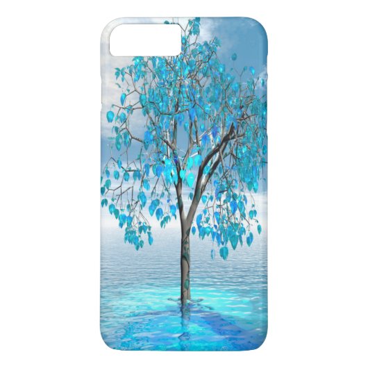 Crystal Blue Tree Case-Mate iPhone Hülle (Rückseite)