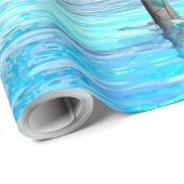 Crystal Blue Tree Geschenkpapier (Rolleneckpunkt)