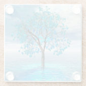 Crystal Blue Tree Glasuntersetzer (Rückseite)