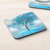 Crystal Blue Tree Hard Plastic Untersetzer (Linke Seite)