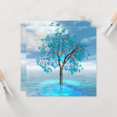 Crystal Blue Tree Karte (Vorderseite/Rückseite Beispiel)