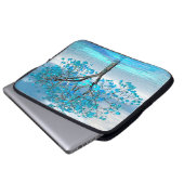 Crystal Blue Tree Laptopschutzhülle (Vorne Knopf)